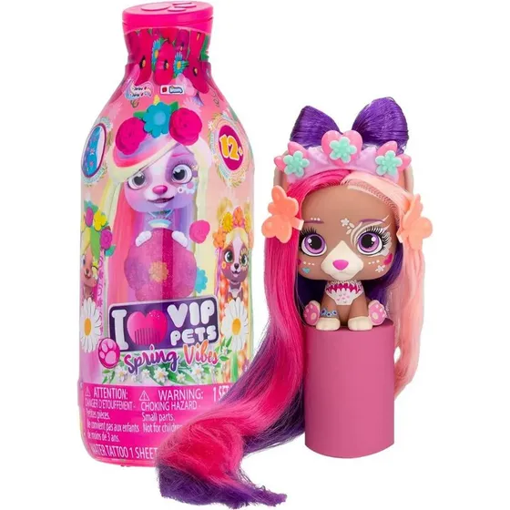 Muñeca Sorpresa Vip Pets Spring Vibes Con Tatuajes Surtido