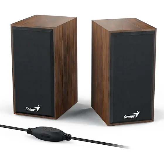 Parlantes Genius Subwoofer Para Pc Usb 3.5mm 6w Madera | Cuotas sin interés
