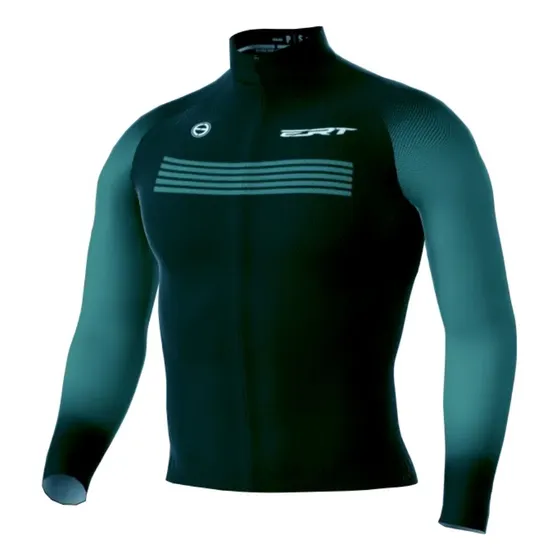 Camisa Ciclismo Ert New Elite Forest Manga Longa Mtb Verde