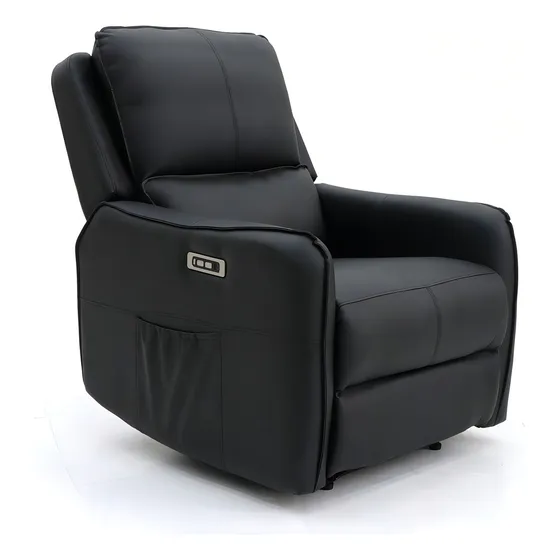 Sillón de masaje eléctrico vinil reposet reclinable Vanlig color negro Quebec