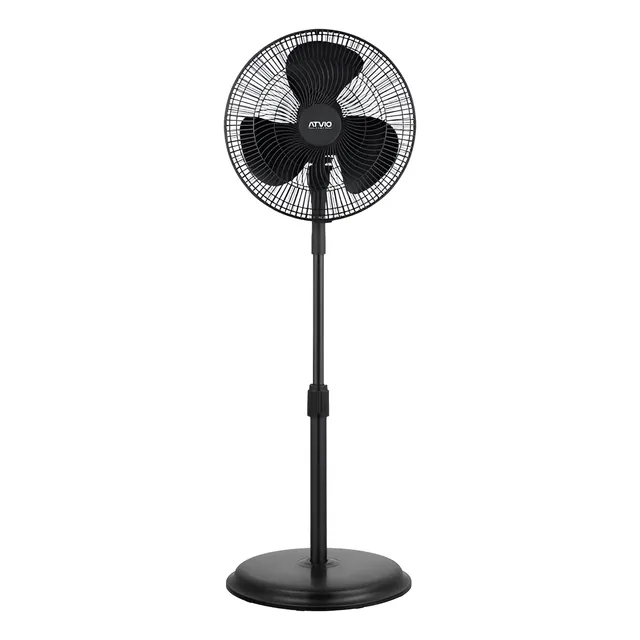 Ventilador Atvio Home Negro 16 Pulgadas Pedestal 3 Aspas 40.64 Cm Negro Negro Plástico 3