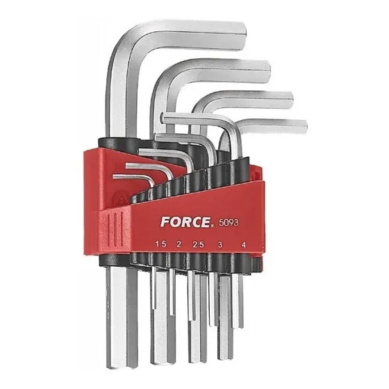 Juego De Llaves Allen 1.5 - 10 Mm. 9 Pzas. Force 5093