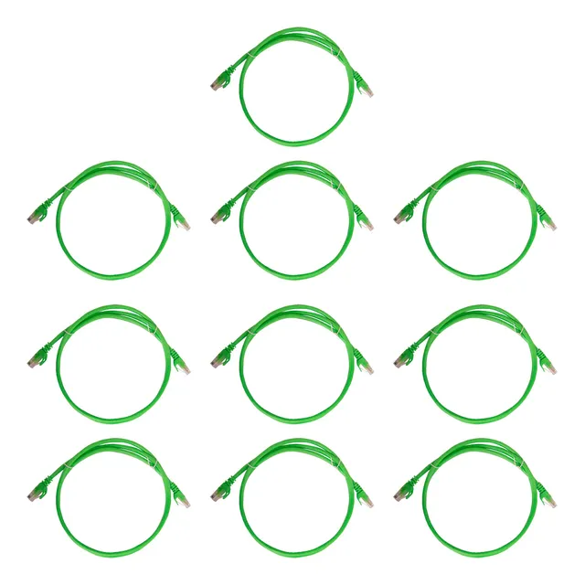 Patchcord Utp Cat6 120cm Verde P6012e 100%cobre Enson 10pzas