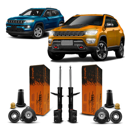 Par Amortecedor + Kit Dianteiro Jeep Compass 2017 18 19 20 Par Amortecedor + Kit Dianteiro Jeep Compass 2017 18 19 20