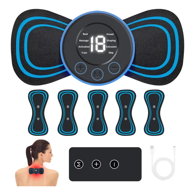 Vanance 5 Pcs Mini Masajeador Eléctrico Portátil Genérica Recargable Masajeador Corporal Pare Cervical Pies Hombro Espalda Y Rodilla Relaja Los Muscular Multifunción Color Negro