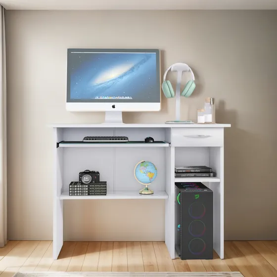 Mesa Pequena Escrivaninha Estudo Escritorio Computador -cor