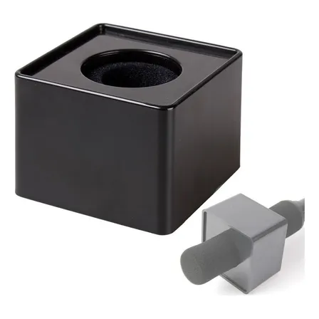 Cubo De Microfono Porta Logo Microfono Cubo Acrilico Color Negro