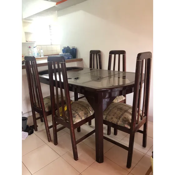 Juego De Comedor 6 Puestos Madera