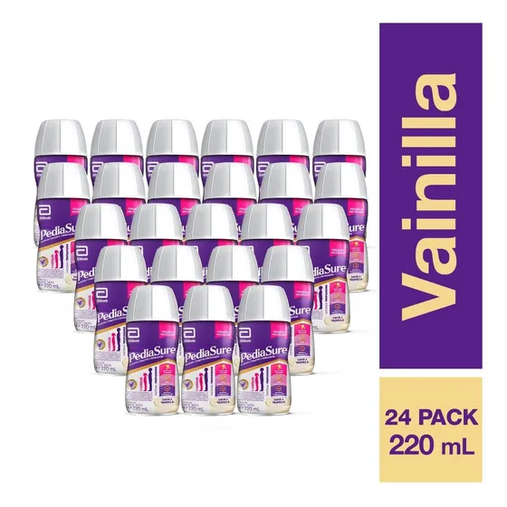 Suplemento En Líquido Pediasure Nutrición Vitaminas Y Minerales Sabor Vainilla X 220ml 24 Packs De 24 Un