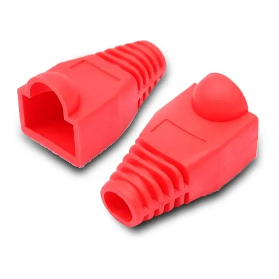 Bota De Goma Para Rj45| Protector Rj45 | 50 Unid | Rojo.