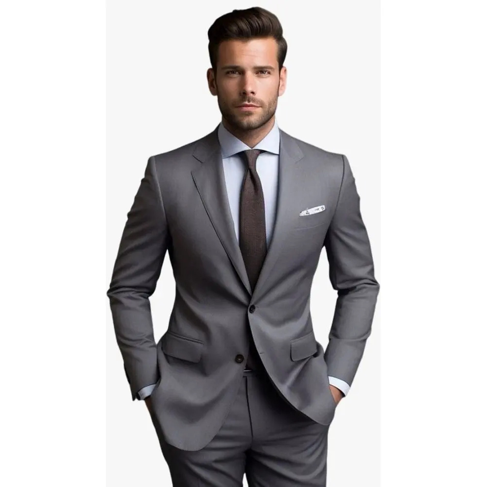 Terno Italiano Slim Cinza/chumbo, Promoção Queima De Estoque