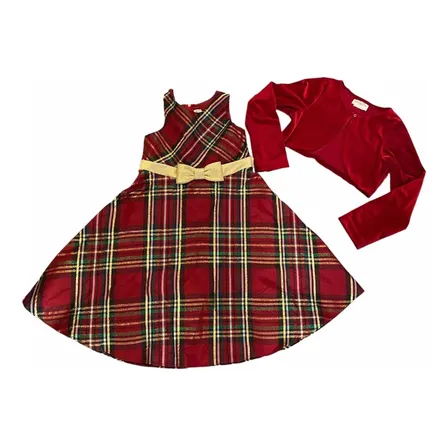 Vestido Navidad  Niña Hermoso / Con Chaqueta