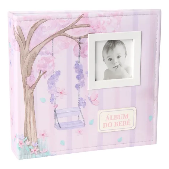 Álbum De Fotos Bebê 10x15 200 Fotos Menina Rosa 824 Cor Rosa-claro