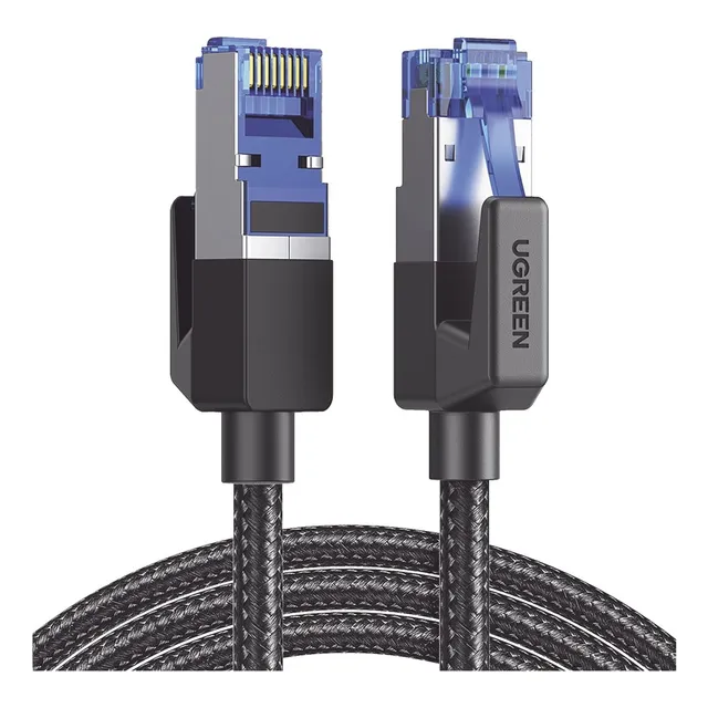Cable De Red Ugreen Cat 8 5M Ethernet Rj45 Redondo Trenzado 40gbps 2000mhz