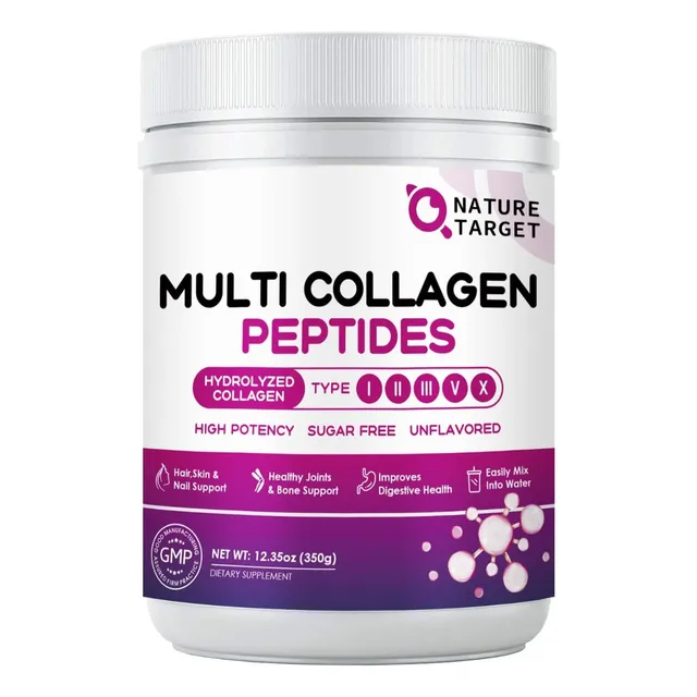 Péptidos De Colágeno Tipo I, Ii,iii,iv,v Nature Target 350 G