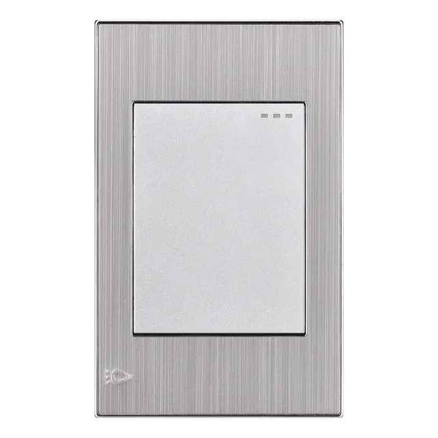 Interruptor Switch Gris Plata Sencillo Decorativo