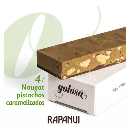 Tableta Chocolate Golosa 4 Praline De Pistachos 50g Rapanui