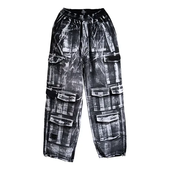 Pantalon Cargo Hombre Vulkano Detalles Grises Bengalina