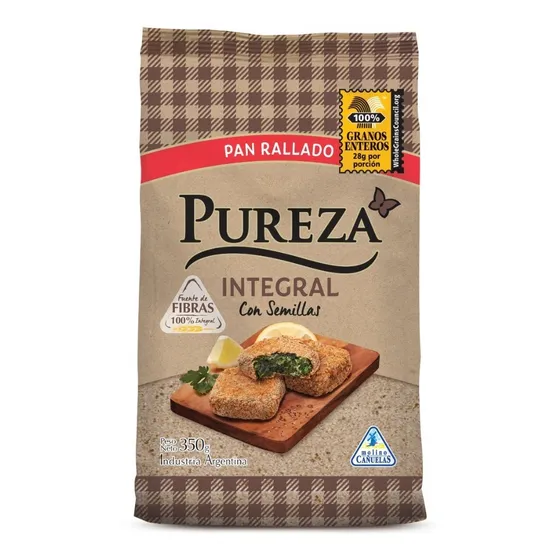 Pan Rallado Pureza Integral Con Semillas 350 Gr.