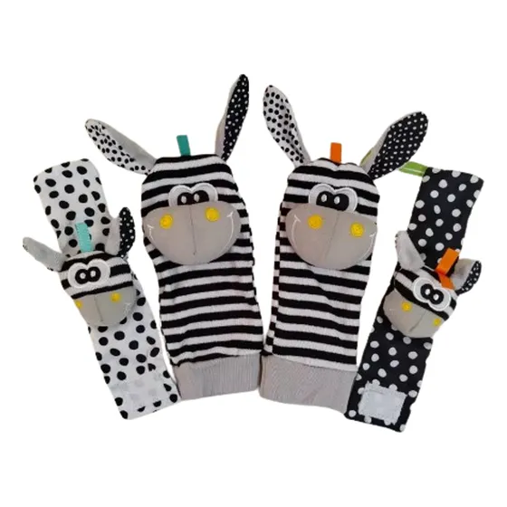 Sonajeros Estimulacion Temprana Bebes Medias Pulseras X4