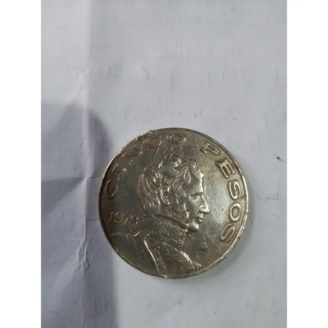 Moneda Mexicana De 5 Pesos De 1976