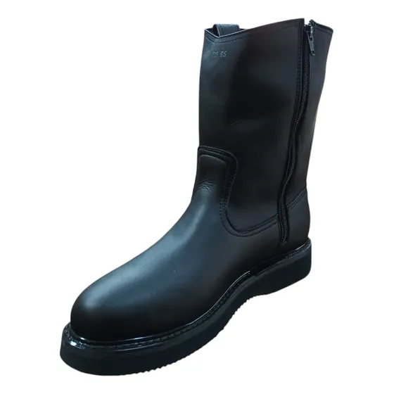 Bota Epc Roper Con Cierre Suela Poliuretano Rayas 100% Piel