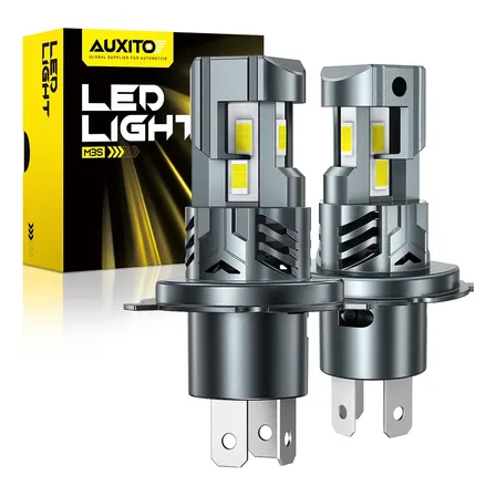 Auxito 2 Lâmpadas Led Farol H4 9003 Hb2 Luz Ultra Led 36000lm 6500k Branca 120w
