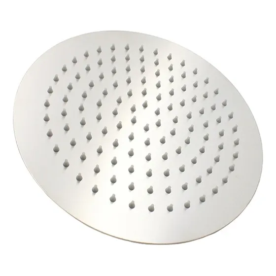 Regadera Redonda 25cm Satinada Sin Brazo Baja Y Alta Acero 