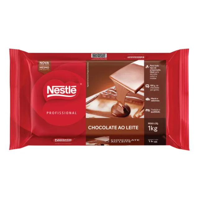 Barra De Chocolate Ao Leite 1kg Nestlé
