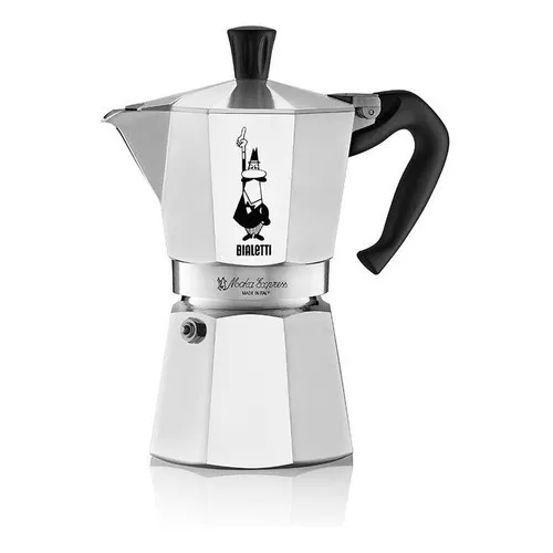 Cafetera Italiana Bialetti Moka 6 Tazas Original + 3 Gomas
