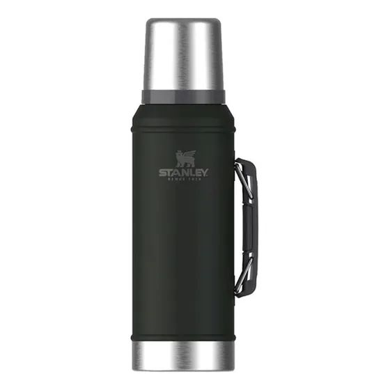 Botella termo Stanley Classic, 950 ml, color negro mate