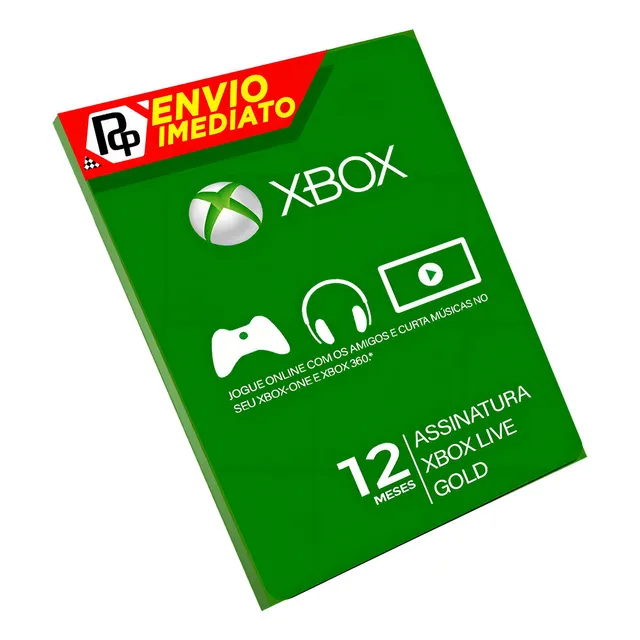 Cartão Xbox Live Gold 12 Meses Br Brasil Brasileira 12 M