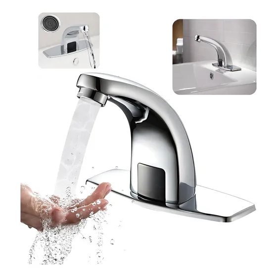 Grifo Llave Mezclador Monomando Sensor Automatico Lavabobaño