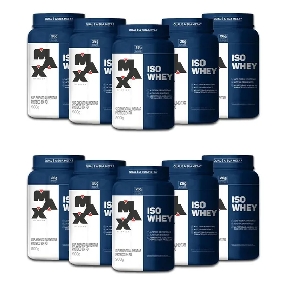 Super Promoção Whey Max Titanium Isolado 10x C/ 900g Cada!