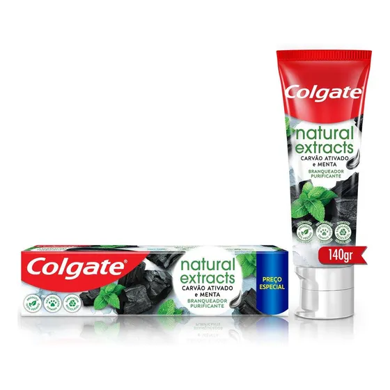 Colgate Natural Extracts Creme Dental Carvão Ativado E Menta 140g 