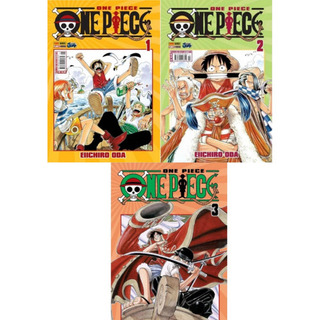 One Piece Volumes 1 2 3, De Eiichiro Oda. Editora Panini, Capa Mole Em Português One Piece Volumes 1 2 3, De Eiichiro Oda. Editora Panini, Capa Mole Em Português