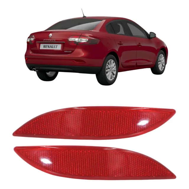 Par Lanterna Refletor Parachoque Traseiro Fluence 2011/2017
