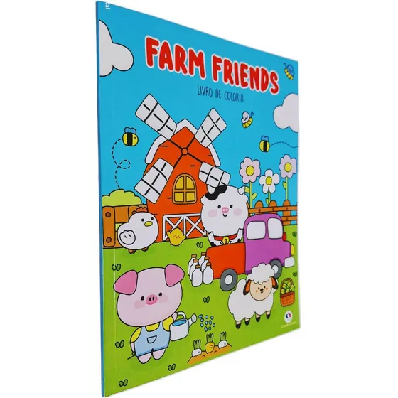Livro Farm Friends para Colorir Edição 1 Ano 2024 em Português Autor e Editora Ciranda Cultural