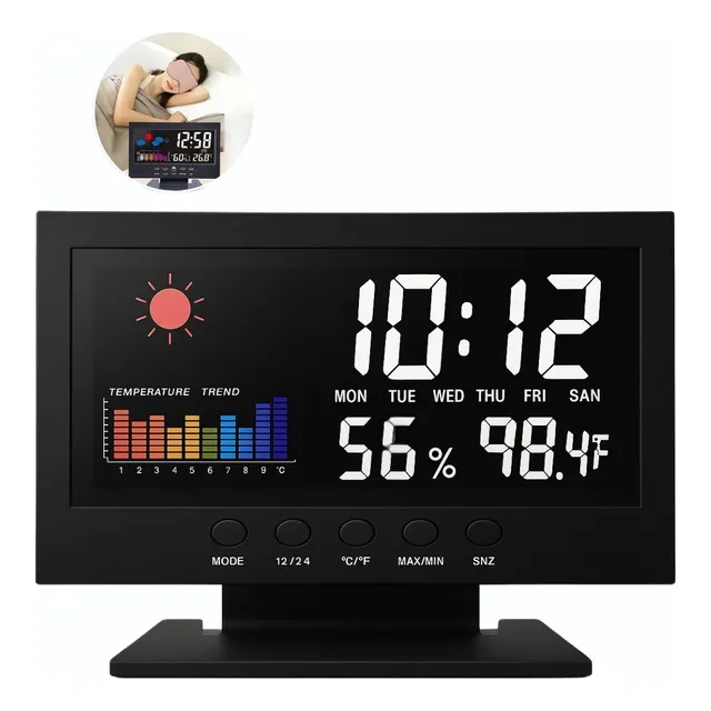 Alarma Inteligente De Mesa Led Multifuncional Despertador