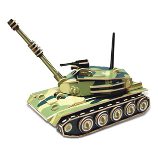 Puzzled Rompecabezas 3d Colorido Tanque Madera Artesanía Kit Puzzled Rompecabezas 3d Colorido Tanque Madera Artesanía Kit