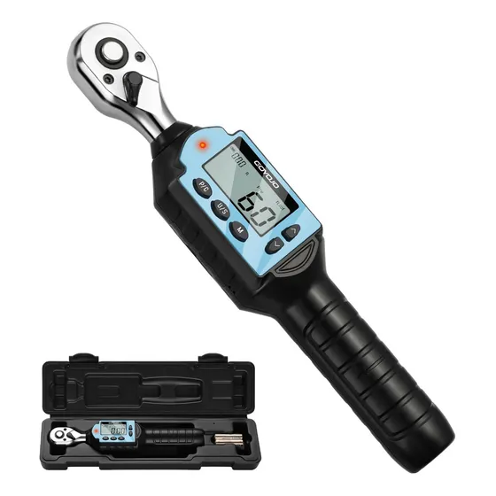 Llave Dinamometrica digital torquimetro 3/8, alta precisión, ideal para automóviles, motocicletas, bicicletas bricolaje y reparaciones del hogar duradera precisa (2.6-44 Ft-lbs./1.8-60 Nm) Goyojo