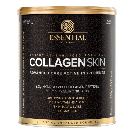 Collagen Skin New 300g Essential Nutrition Sabor Neutro