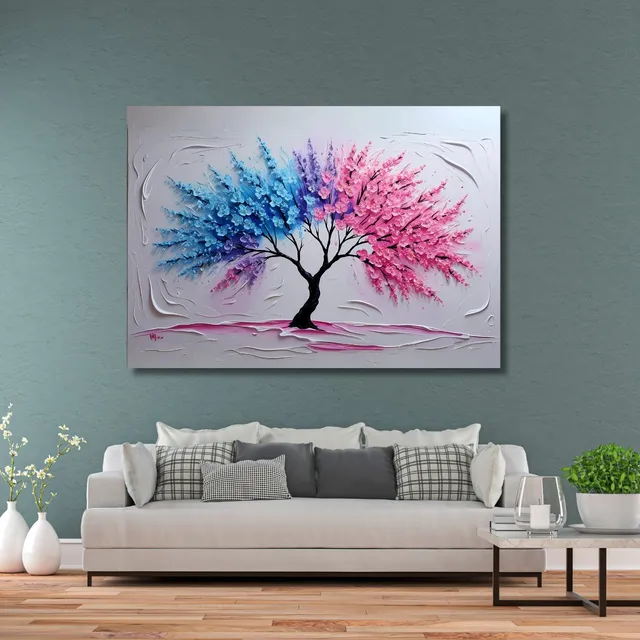 Cuadro Decorativo Elegante Para Sala En Arboles De Cerezo