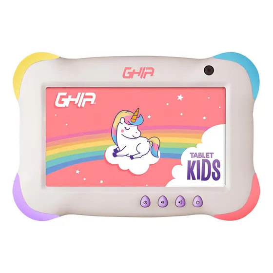 Tablet Kids Ghia 7 Pulgadas 2gb Ram 32gb Memoria Android 13 Unicornio Color Rosa Modelo GK133V2