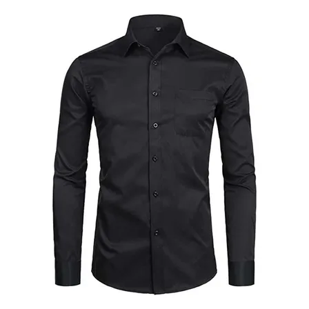 Camisa Unicolor Lisa Formal Manga Larga Hombre Talla Grande