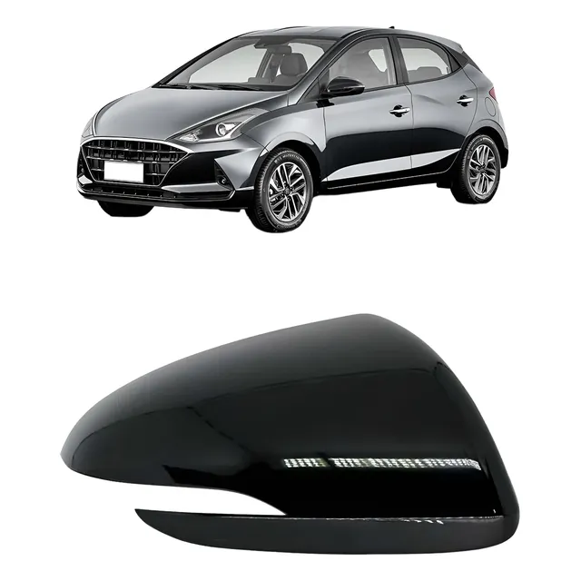 Capa Retrovisor Hb20 2020 A 2022 C/ Furo Pisca Preta Oferta