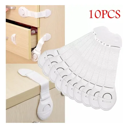 Pack 10 Seguros Traba Cajón Mueble Puerta Wc - Niños Y Bebés