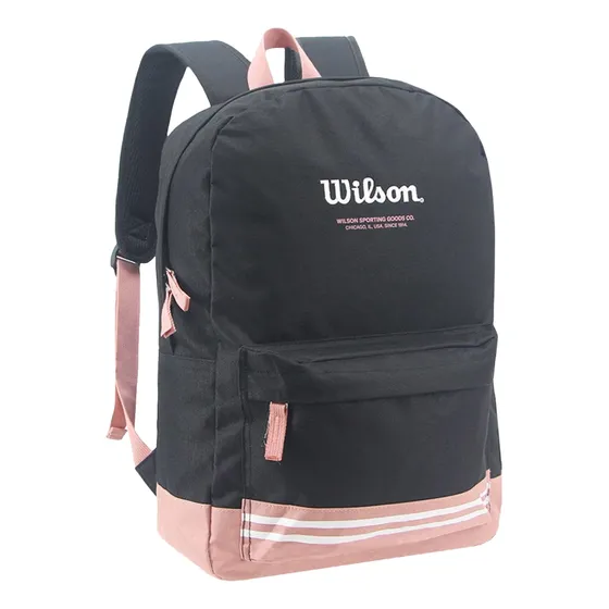 Mochila Mujer Wilson Urbana Viaje Gym Deportes Escolar Trabajo Reforzada Color Negro