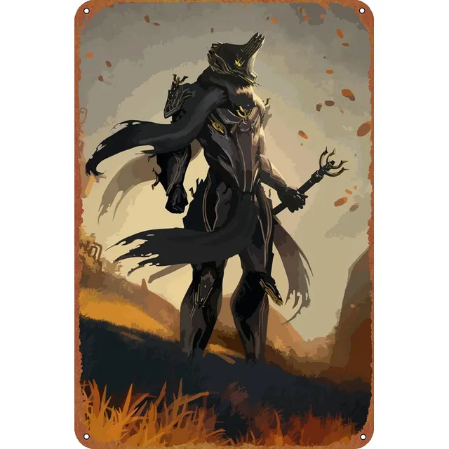 Warframe - Cartel De Hojalata Para Cafetería, Bar, Hogar, De
