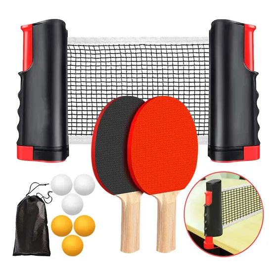 Set Ping Pong Tenis Mesa 2 Paleta + 6 Pelotas + Malla